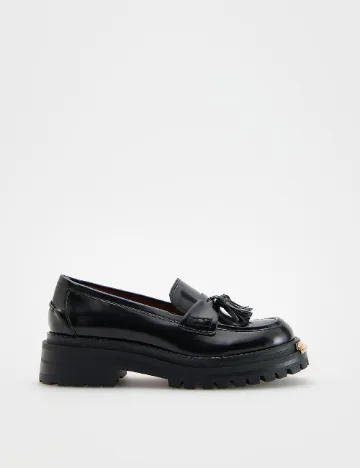 Mocasini Reserved, negru Negru