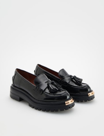 Mocasini Reserved, negru