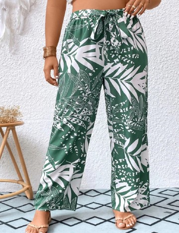 Pantaloni SHEIN CURVE, verde