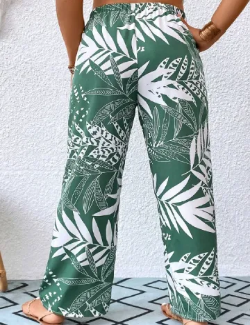 Pantaloni SHEIN CURVE, verde Verde