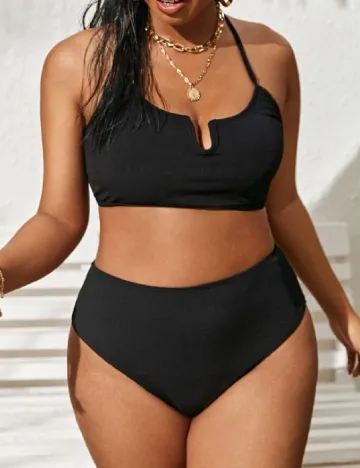 Costum de baie SHEIN CURVE, negru Negru