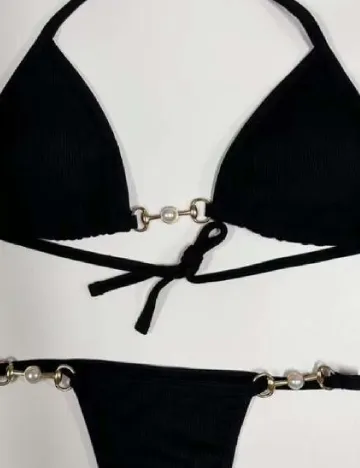 Costum de baie SHEIN, negru Negru