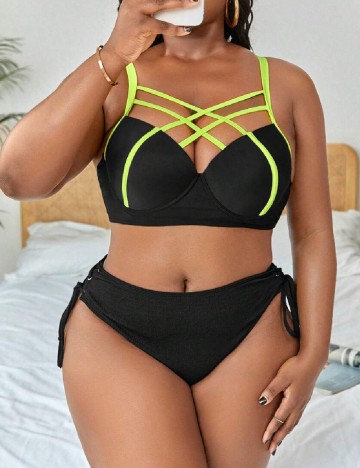 Sutien de baie SHEIN CURVE, negru