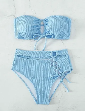 Costum de baie SHEIN, bleu Albastru