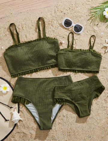 Costum de baie SHEIN CURVE, verde