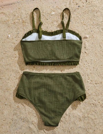 Costum de baie SHEIN CURVE, verde