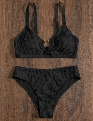 Costum de baie SHEIN, negru Negru