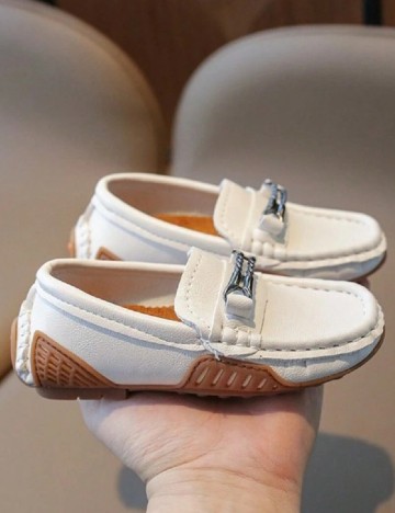 Mocasini Shein Kids, alb