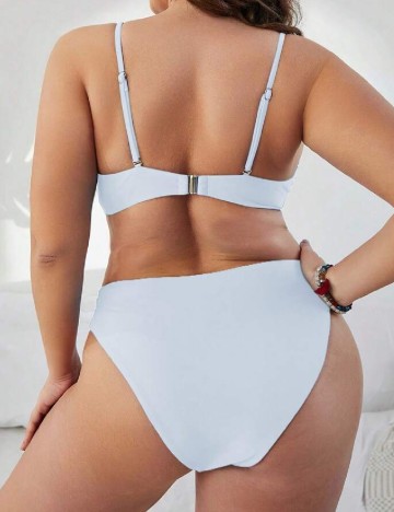 Costum de baie SHEIN CURVE, alb