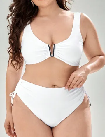 Costum de baie SHEIN CURVE, alb Alb