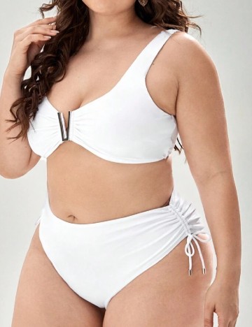 Costum de baie SHEIN CURVE, alb