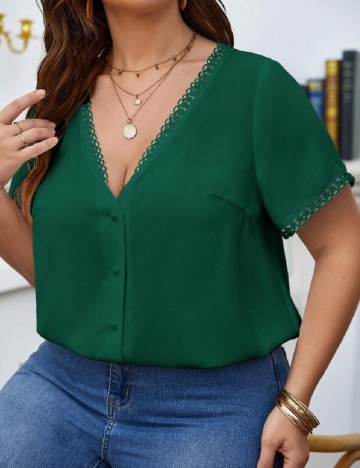 Bluza SHEIN CURVE, verde