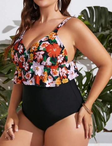 Costum de baie SHEIN CURVE, negru