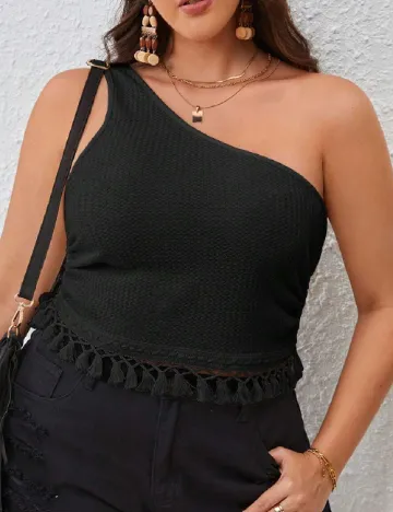 Top SHEIN CURVE, negru Negru