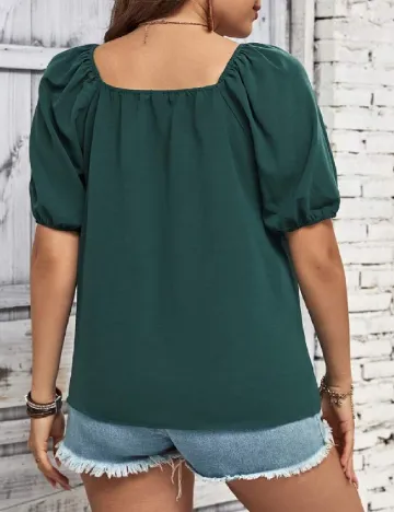 Bluza SHEIN CURVE, verde Verde