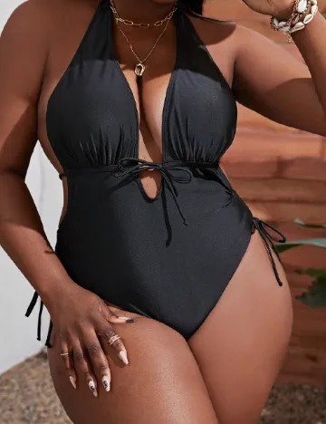 Costum de baie SHEIN CURVE, negru Negru