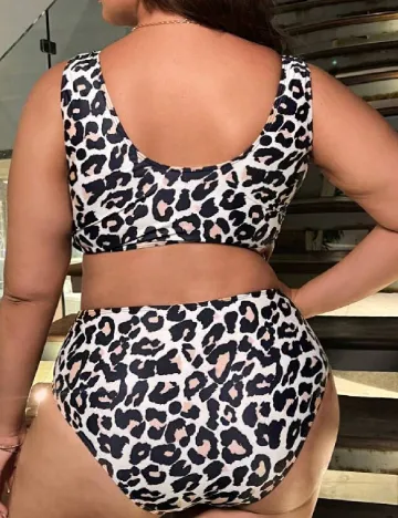 Costum de baie SHEIN CURVE, animal print Animal print