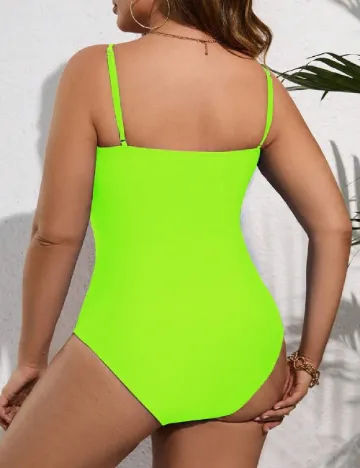 Costum de baie SHEIN CURVE, verde Verde