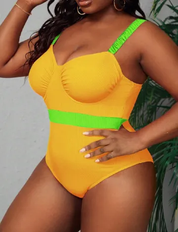 Costum de baie SHEIN CURVE, galben Galben