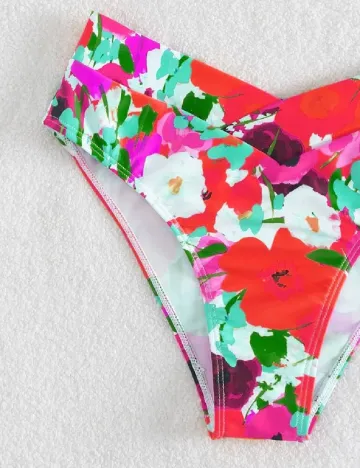 Costum de baie SHEIN, floral Floral print