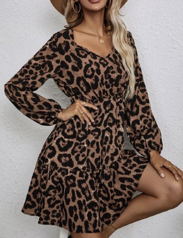 Rochie scurta SHEIN, animal print