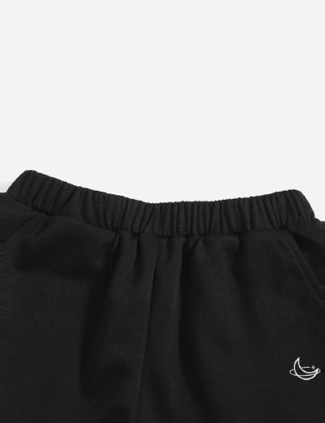 Pantaloni scurti Shein Kids, negru