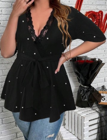 Bluza SHEIN CURVE, negru