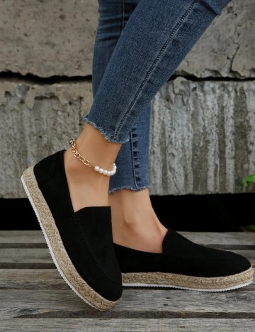 Espadrile SHEIN, negru