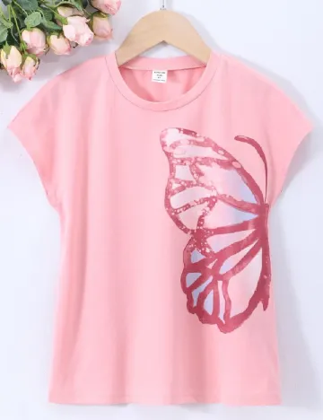 Tricou Shein Kids, roz Roz