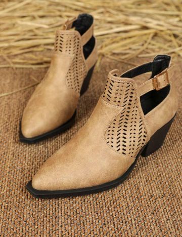 Botine SHEIN, maro