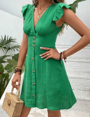 Rochie scurta SHEIN, verde Verde