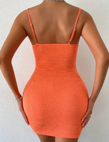 Rochie scurta SHEIN, portocaliu