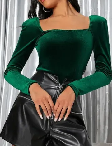 Top SHEIN, verde Verde