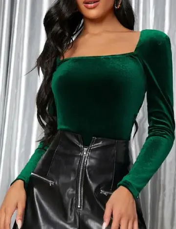 Top SHEIN, verde Verde