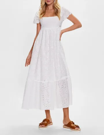 Rochie medie Pepe Jeans, alb Alb