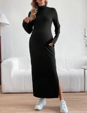 Rochie lunga SHEIN Maternity, negru Negru