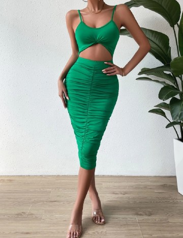 Rochie medie SHEIN, verde