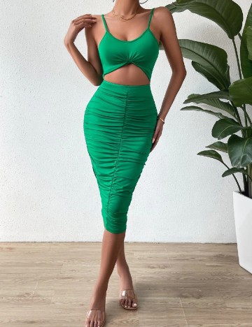 Rochie medie SHEIN, verde