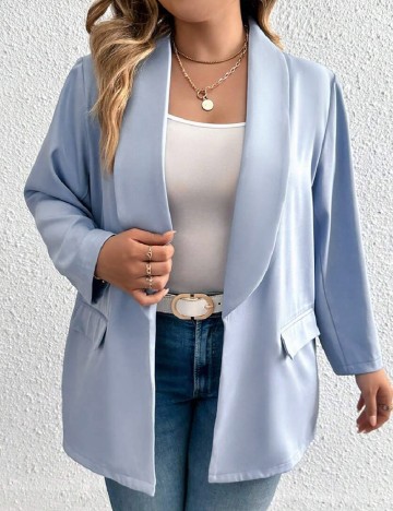 Blazer SHEIN CURVE, albastru