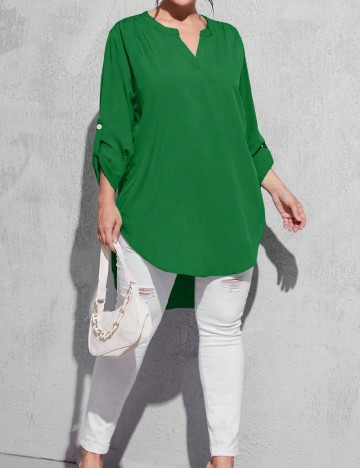 Bluza SHEIN CURVE, verde
