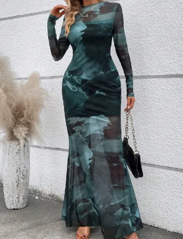 Rochie lunga SHEIN, verde Verde