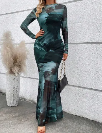 Rochie lunga SHEIN, verde Verde