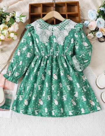 Rochie Shein Kids, verde