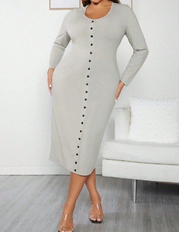 Rochie medie SHEIN CURVE, gri