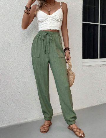 Pantaloni SHEIN, verde