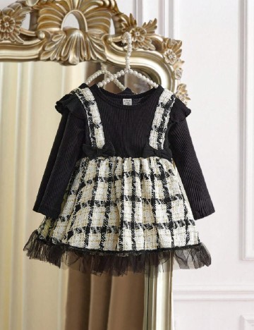 Rochie Shein Kids, negru/alb