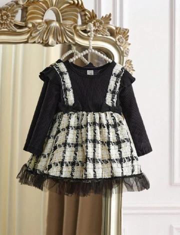 Rochie Shein Kids, negru/alb Negru