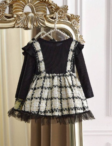 Rochie Shein Kids, negru/alb