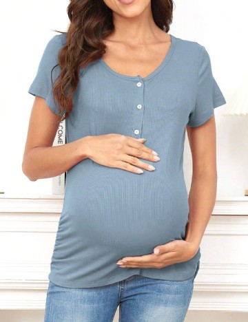 Tricou SHEIN Maternity, bleu