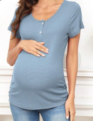 Tricou SHEIN Maternity, bleu